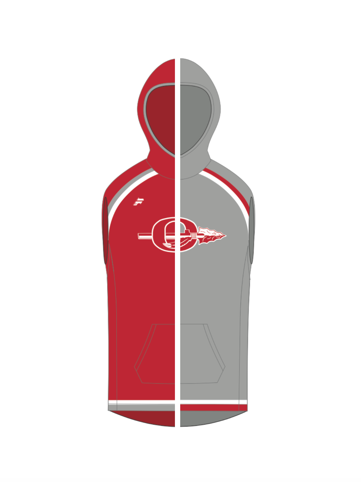Reversible Sleeveless Hoodie
