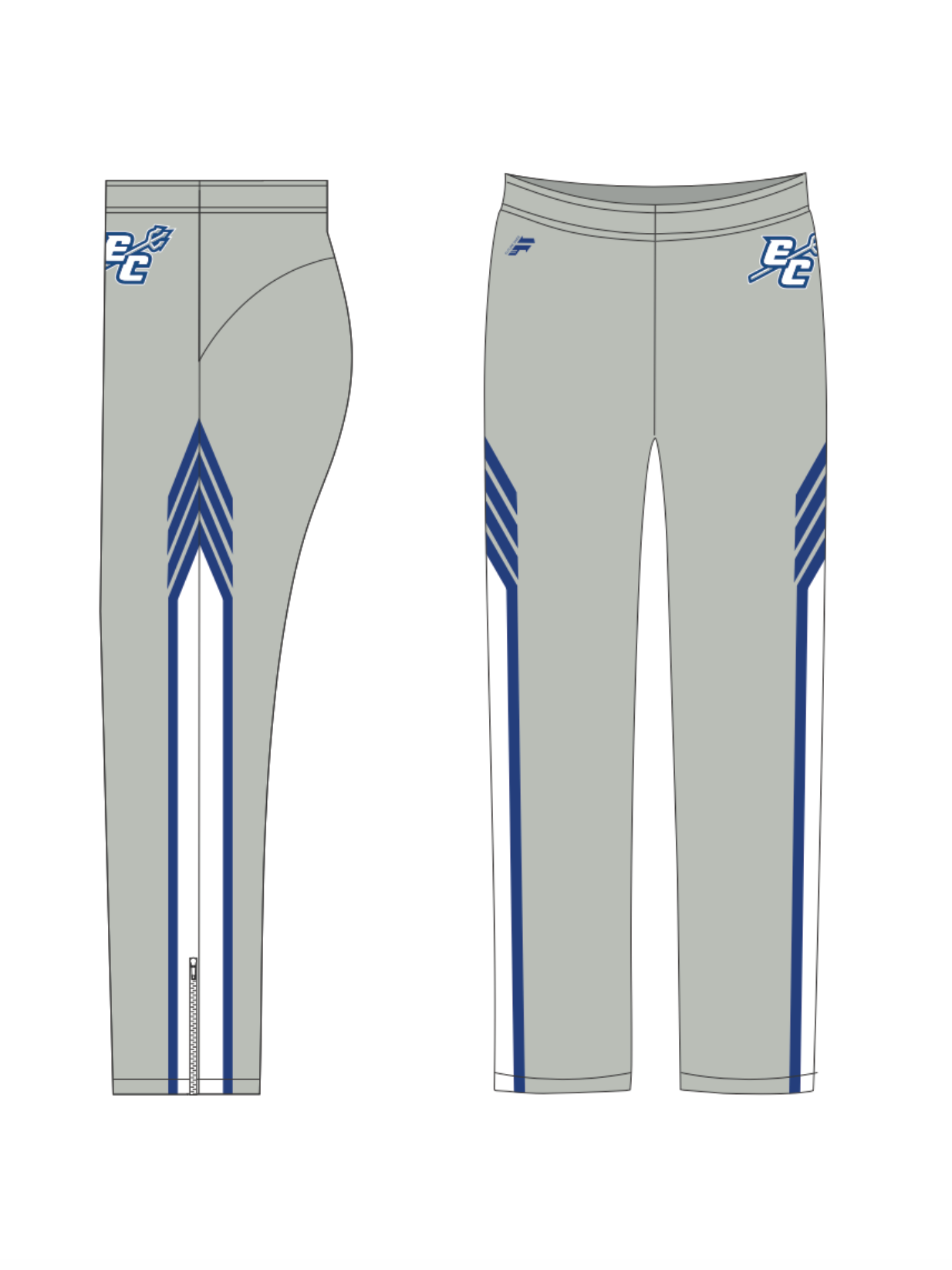 Tapered Joggers W/ Zipper