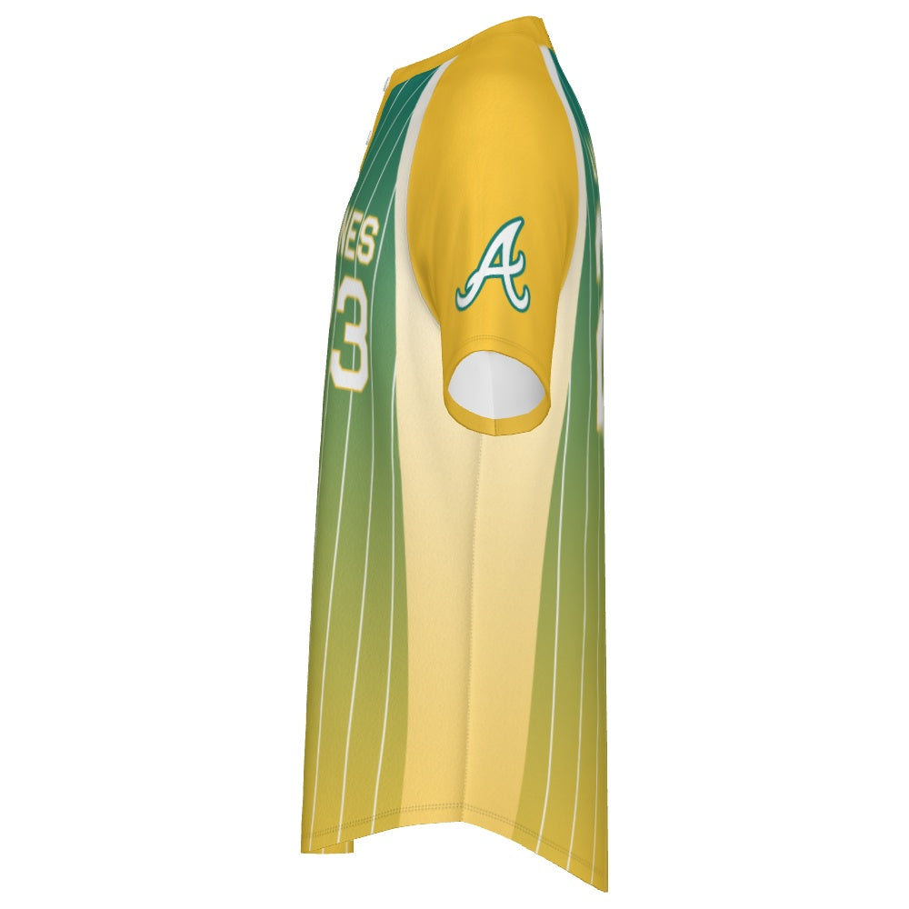 Men's Baseball 2 Button Jersey - Pinstripes 2