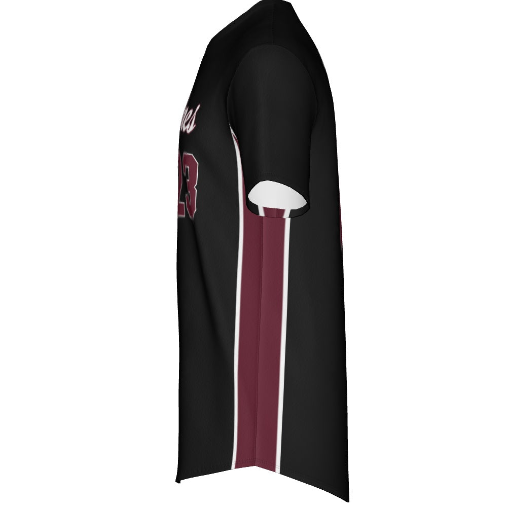 Men's Baseball Short Sleeve V Neck Jersey - Shadow