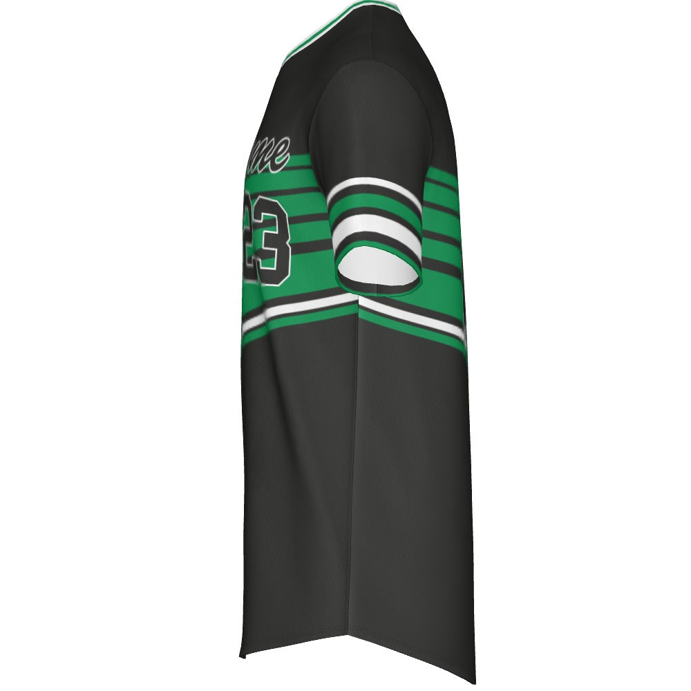 Men's Baseball Short Sleeve V Neck Jersey  - Greenlight