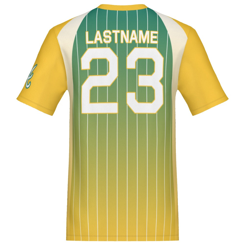 Mens Short Sleeve Crew Neck Jersey - Pinstripes 2