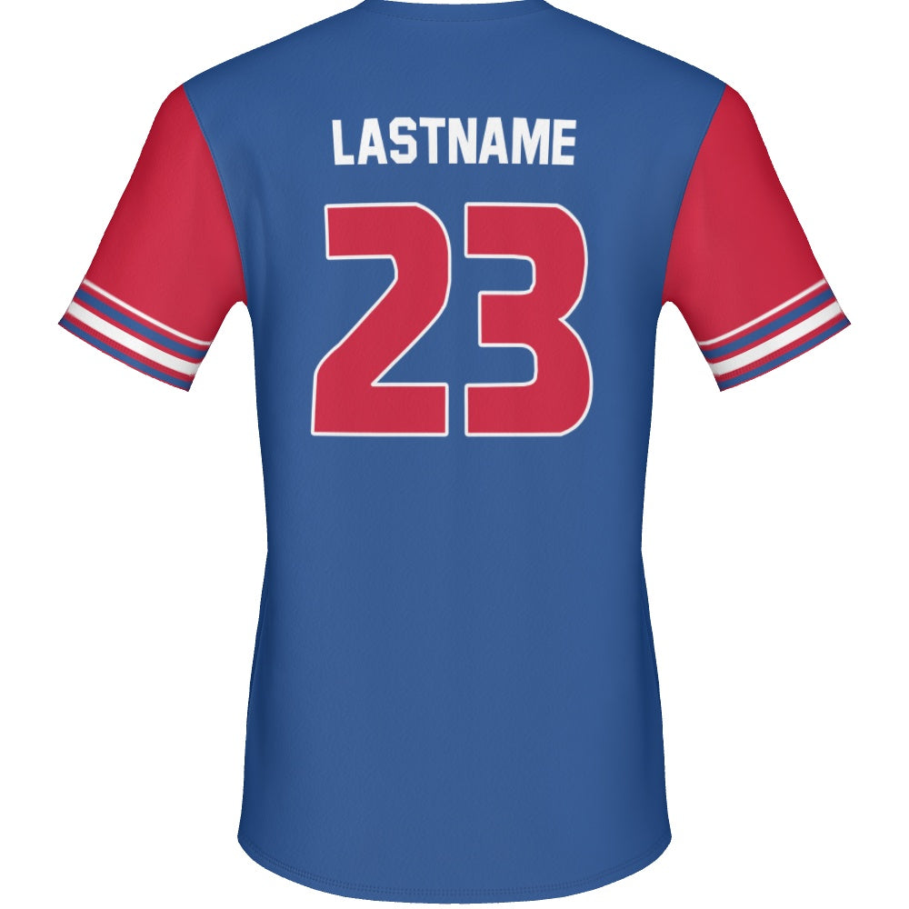 Men's Baseball V Neck Short Sleeve Jersey - Dugout