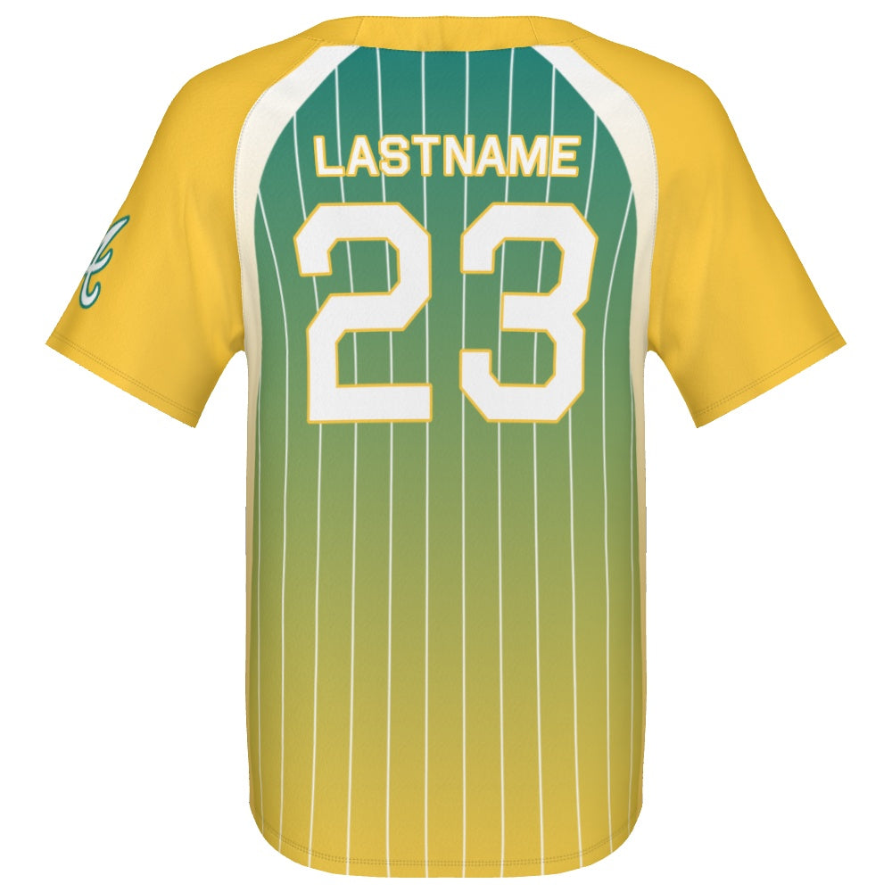 Men's Baseball 2 Button Jersey - Pinstripes 2