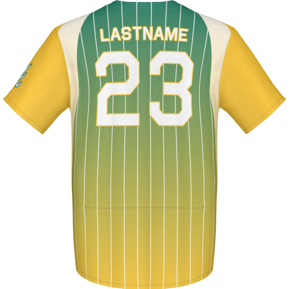 Men's Baseball Full Button Jersey - Pinstripes 2