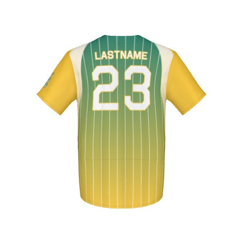 Men's Baseball Full Button Jersey - Pinstripes 2