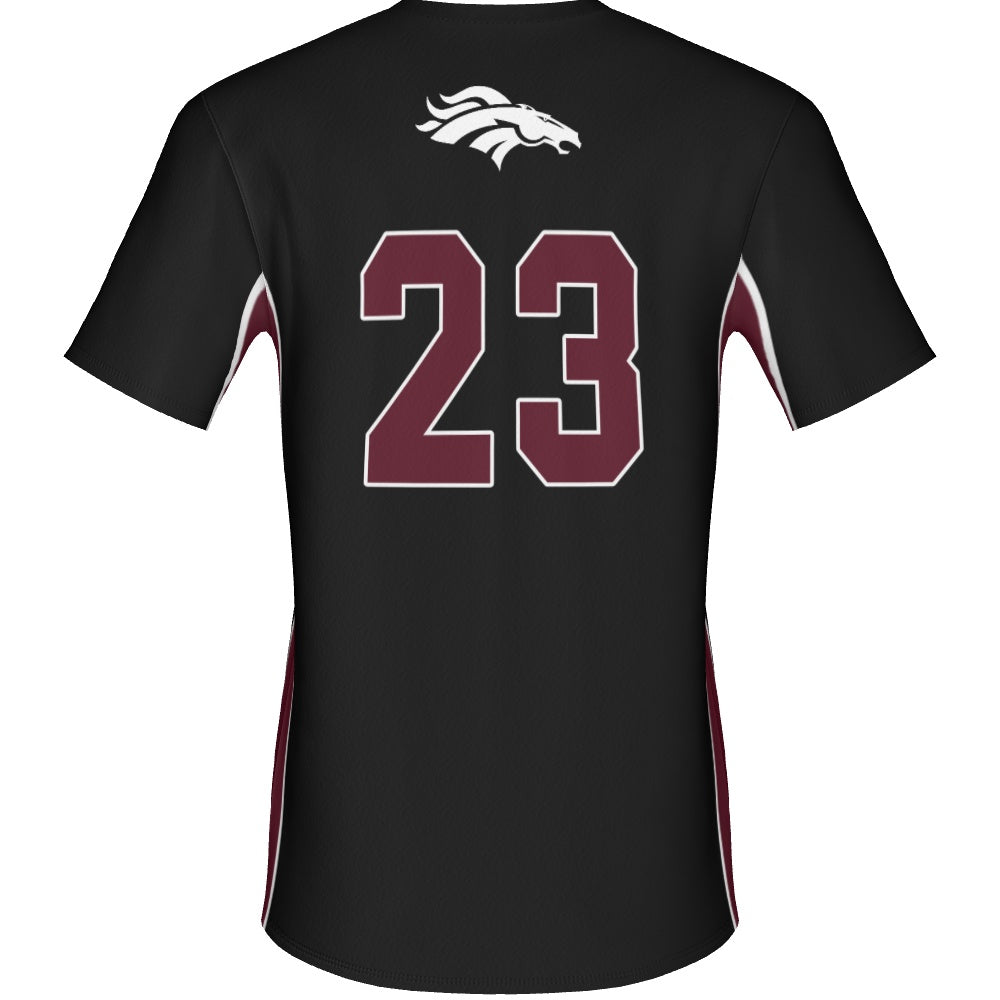 Men's Baseball Short Sleeve V Neck Jersey - Shadow