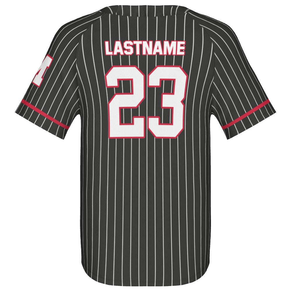 Men's Baseball 2 Button Jersey  - Pinstripe 1