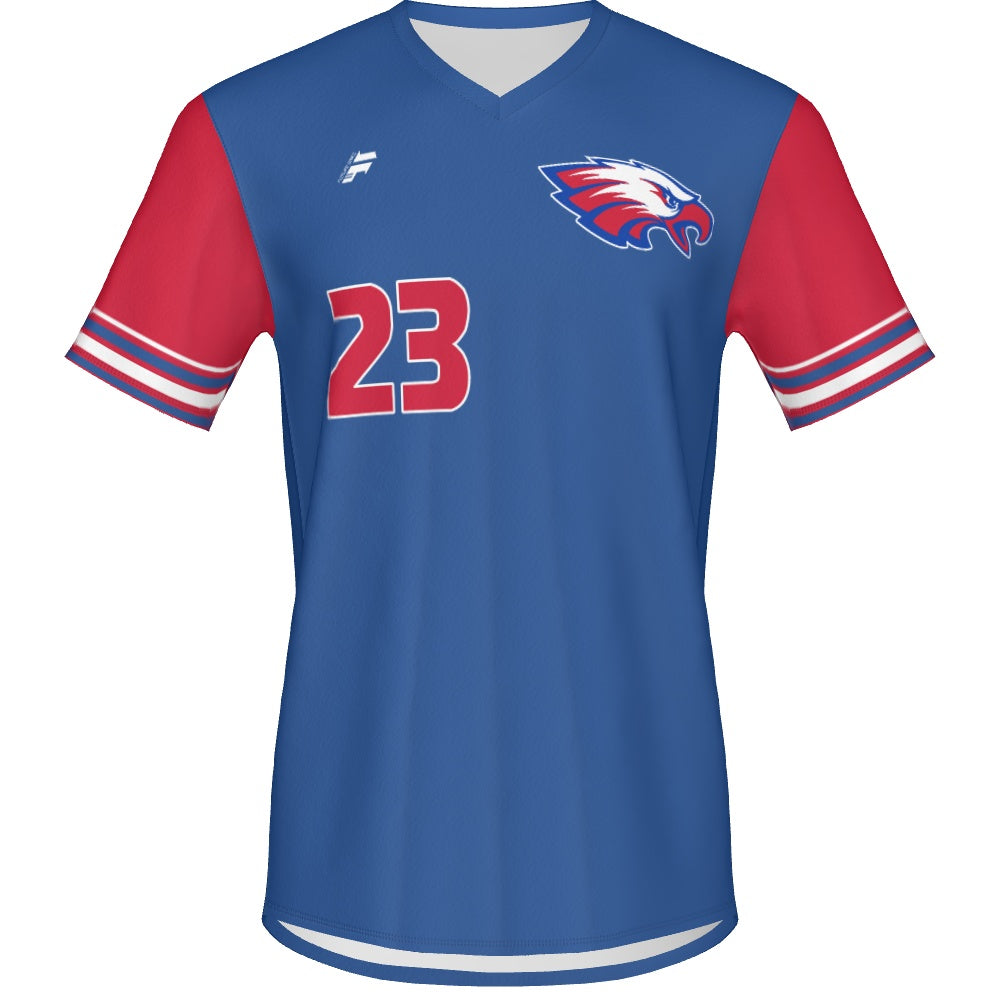 Men's Baseball V Neck Short Sleeve Jersey - Dugout