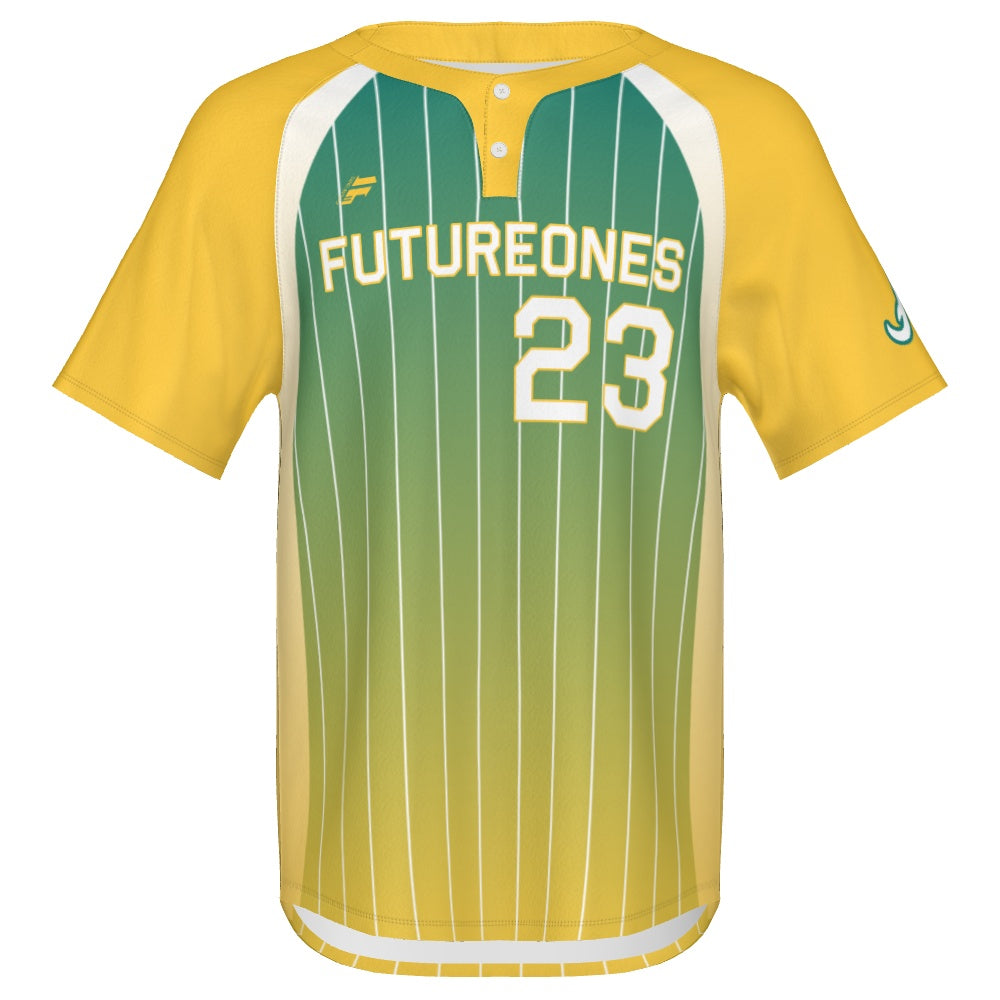 Men's Baseball 2 Button Jersey - Pinstripes 2