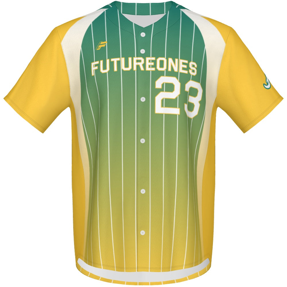 Men's Baseball Full Button Jersey - Pinstripes 2