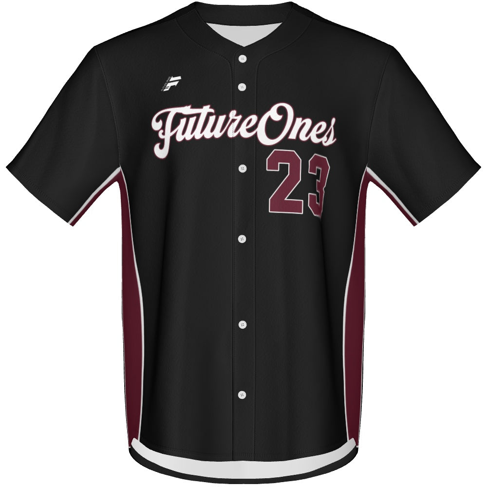 Men's Baseball Full Button Jersey - Shadow