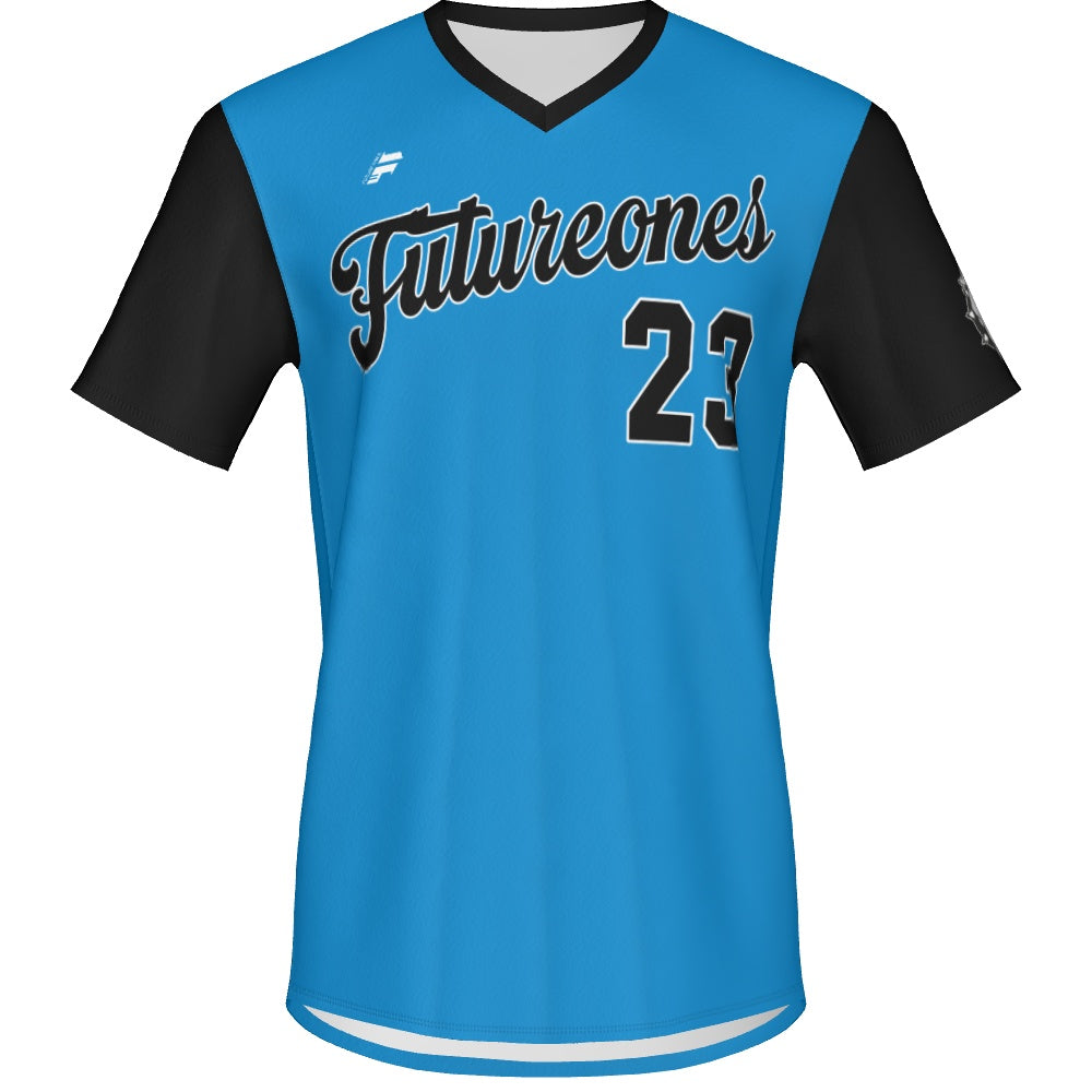 Men's Baseball Short Sleeve V Neck Jersey  - Classic