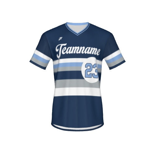 Men's Baseball Short Sleeve V Neck Jersey - 15